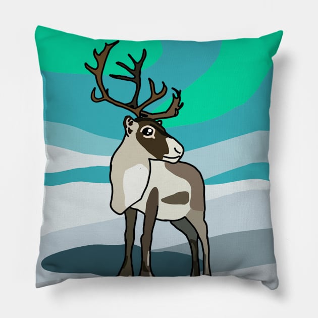 Reindeer Pillow by Artfully Imaginative Musings