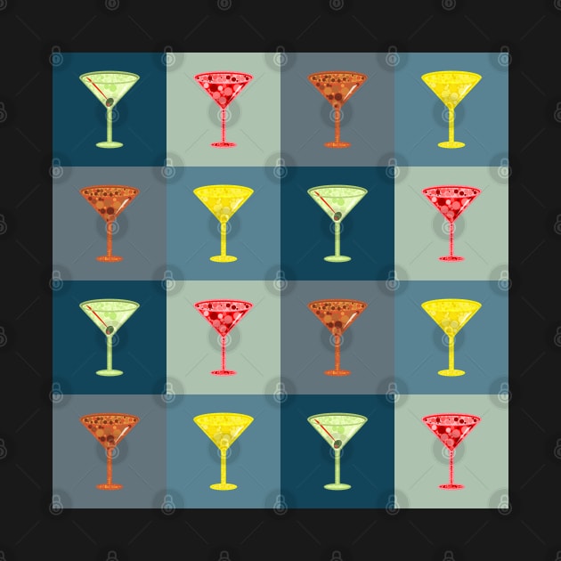 Martinis Pattern | Pop Art by williamcuccio