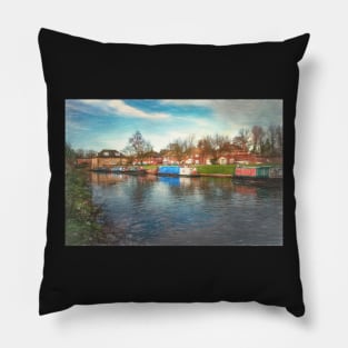 Moored At Hungerford Wharf Pillow