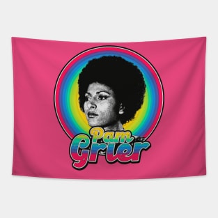 Pam Grier Rainbow Tapestry