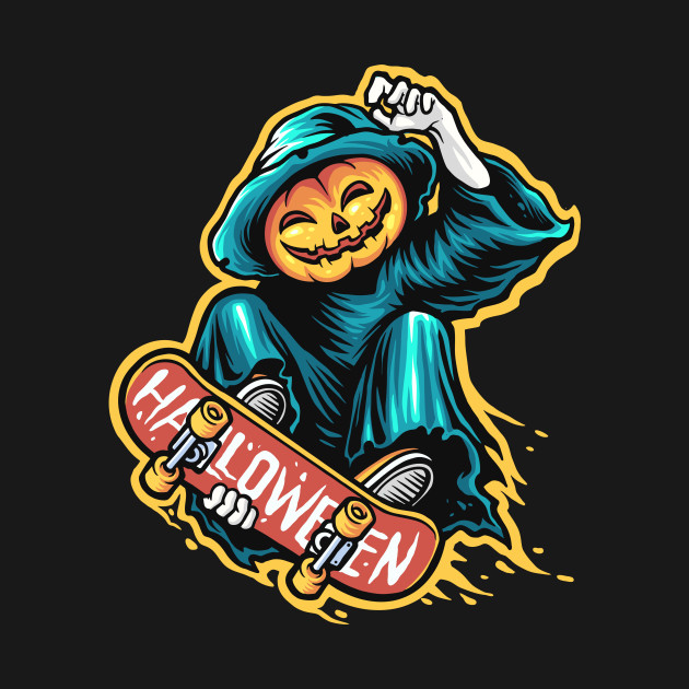 Discover Awesome Skateboarding Grim Reaper - Skateboarding Halloween - T-Shirt