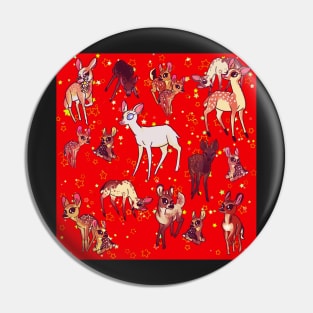 Deers and Fawns Christmas blanket Pin