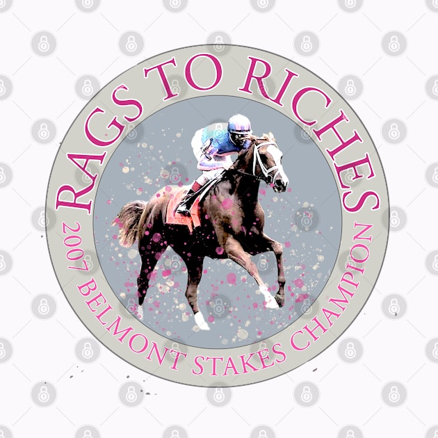 Champion Filly Rags to Riches 2007 Belmont Stakes design by Ginny Luttrell