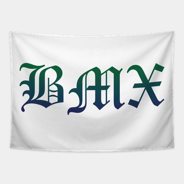 BMX Gradient Text Tapestry by LazarIndustries