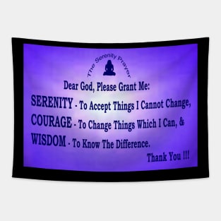 The Serenity Prayer - Wall Art with Scattering Violet Background Tapestry