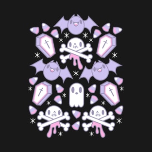 Spooky Cute Pastel Halloween Bubblegum Goth Design T-Shirt