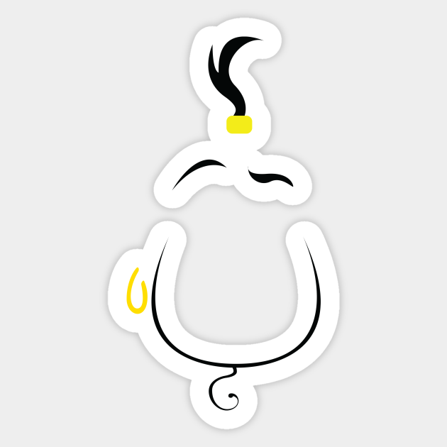 HAIR STYLE GENIE - Aladdin - Sticker | TeePublic HAIR STYLE GENIE - Aladdin - Sticker | TeePublic