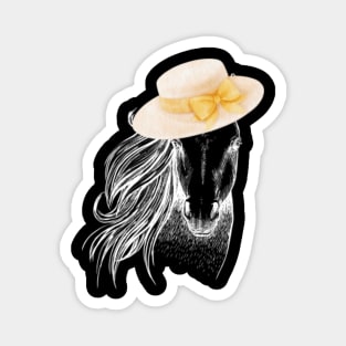 Funny Derby Day 2024 Horse racing Fascinator Hat Derby Party Magnet