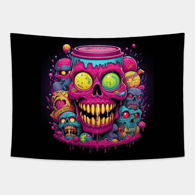 Cereal Killer Tiki! Tapestry by seantwisted