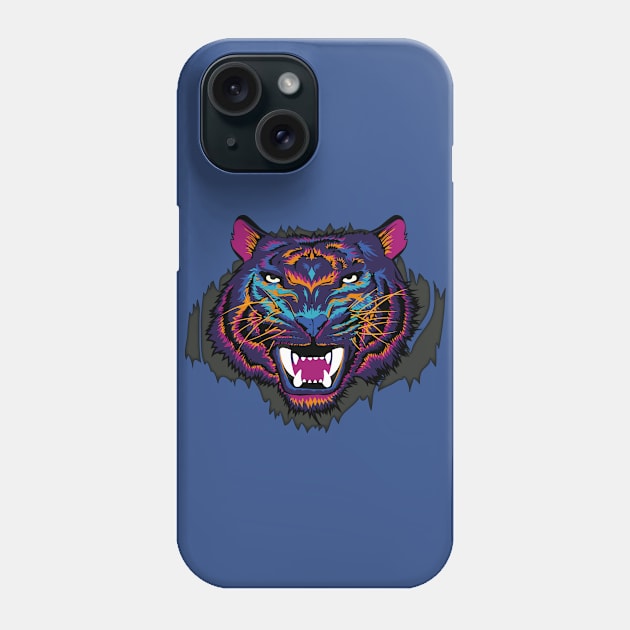 Psychedelic Tiger Phone Case by annapinger22