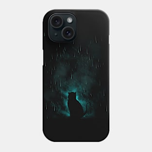 Street Cat and Rain Phone Case