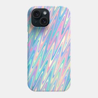 Psychedelic Funky Boho Colorful Digital Abstract Wave Pattern Phone Case