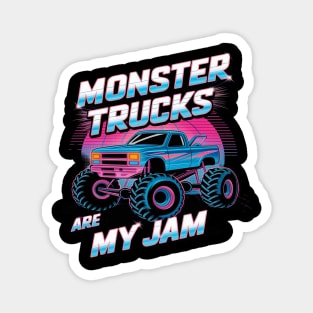 Monster Trucks Are My Jam Monster Truck Magnet