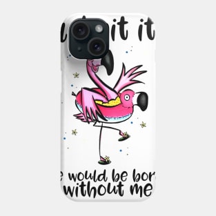 Summer Flamingo Vacation mode transparant Phone Case