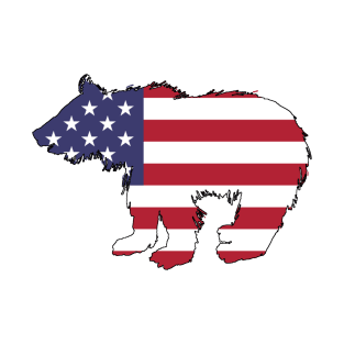 American Flag Beaar Cub T-Shirt