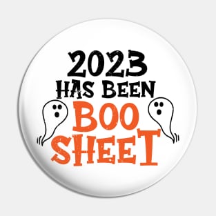 This Is Boo Sheet Ghost Retro Halloween Costume Men Women Pin