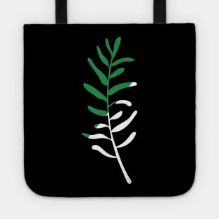 Modern abstract olive tree branch illustration Tote