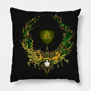 DnD bard symbol green Pillow