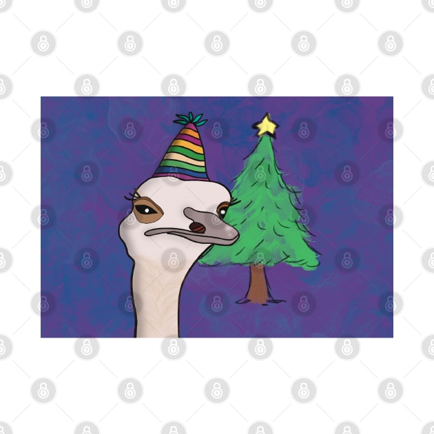 Christmas  Party Ostrich by ngiammarco