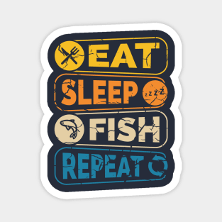 Eat sleep fish Magnet