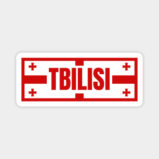 Tbilisi City in Georgian Flag Design Magnet