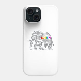 Elephant Autism Awareness Gift for Birthday, Mother's Day, Thanksgiving, Christmas Phone Case