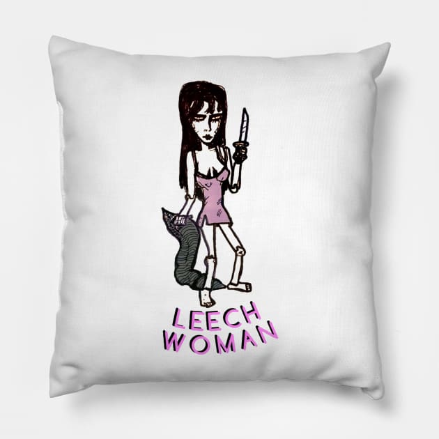 LEECH WOMAN Pillow by MattisMatt83