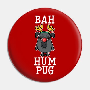 Bah Hum Pug - Black Pin