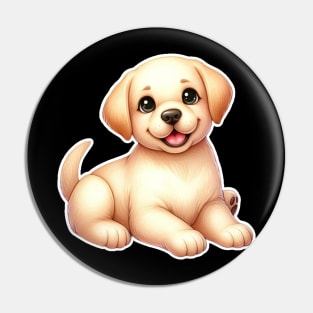 Cute golden labrador retriever water color dog pet Pin