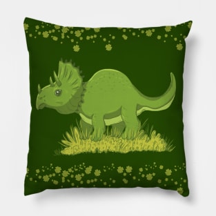 Shamrock dino st patricks day Pillow