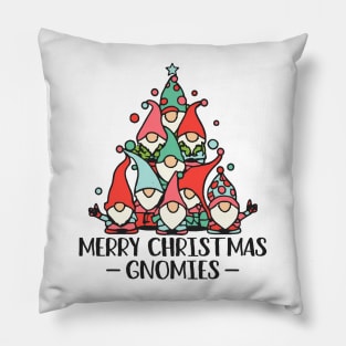 Merry Christmas Gnomies Pillow