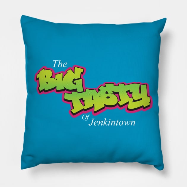 The Big Tasty of Jenkintown Pillow by ZombieMedia