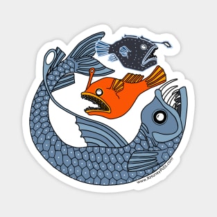 Anglerfish Trio in Color Magnet