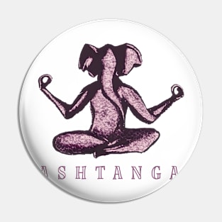 Pink Ashtanga Elephant Pin