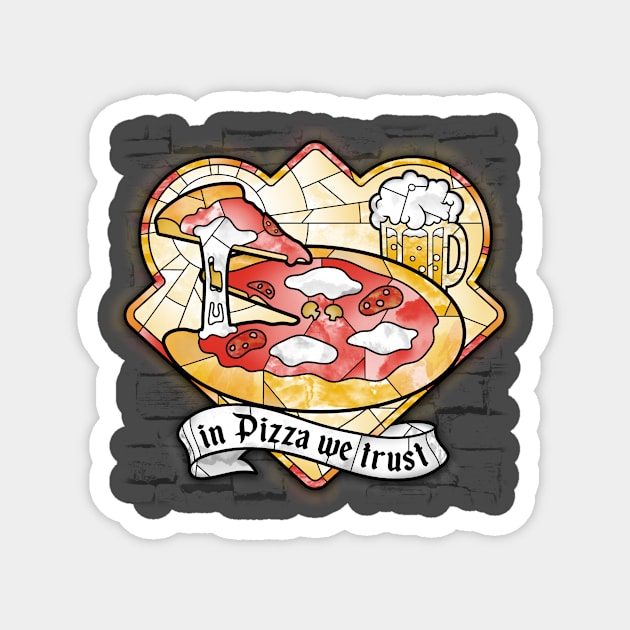 In Pizza we trust Magnet by se7te