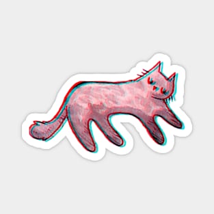 Sleepy kitty (transparent background version) Magnet