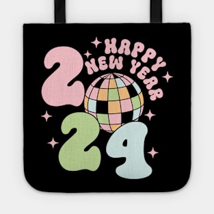 Happy New Year 2024 Groovy Disco Tote