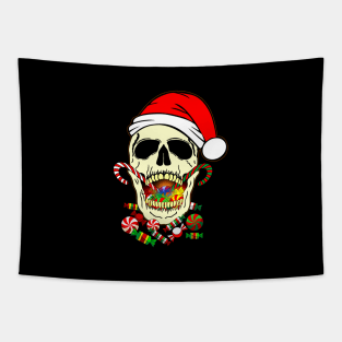 Skull Christmas Santa Claus 3# Tapestry