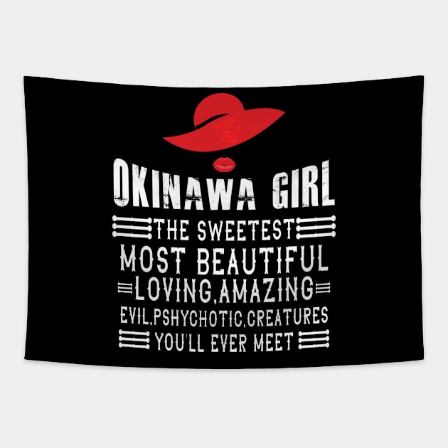 Okinawa Girls　沖縄女性おきなわん　うちなんちゅ　沖縄県人会I love Okinawa Visit Okinawa Gift T MIYAKOJIMA Tapestry by ODT