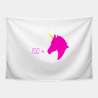 100 = Unicorn Pink Tapestry