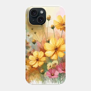 Yellow Cosmos Flower Phone Case