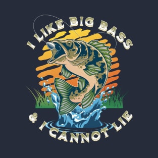 I Like Big Bass & I Cannot Lie, Fishing T-Shirt