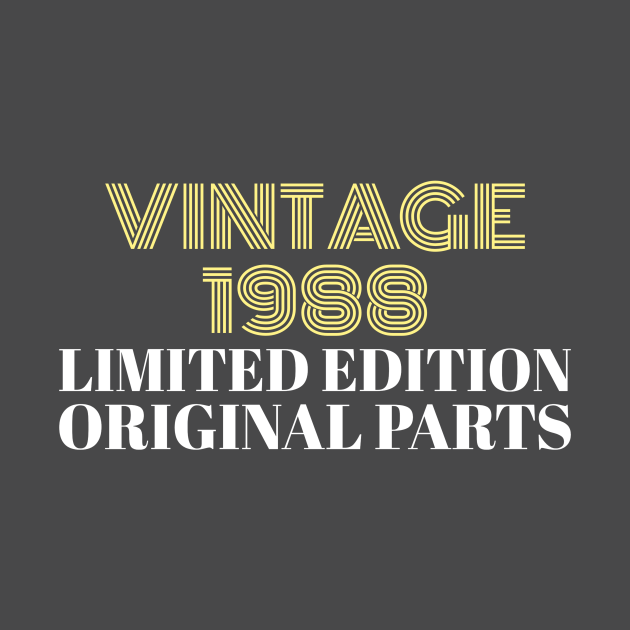 Discover Vintage 1988 Limited Edition Original Parts - 1988 - T-Shirt