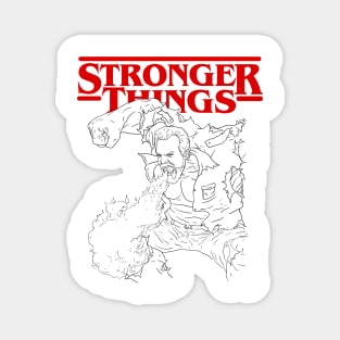 Hopper Stranger Things Parody Stronger Things Magnet