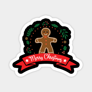 Merry Christmas gingerbread man Magnet