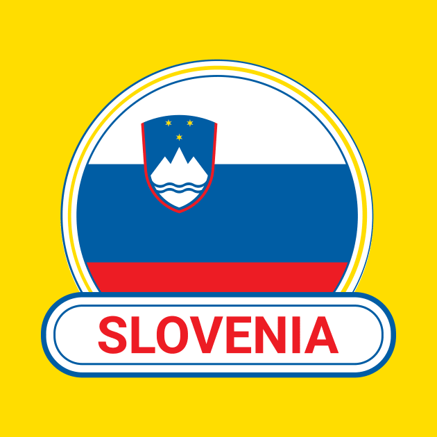 Slovenia Country Badge - Slovenia Flag by Yesteeyear