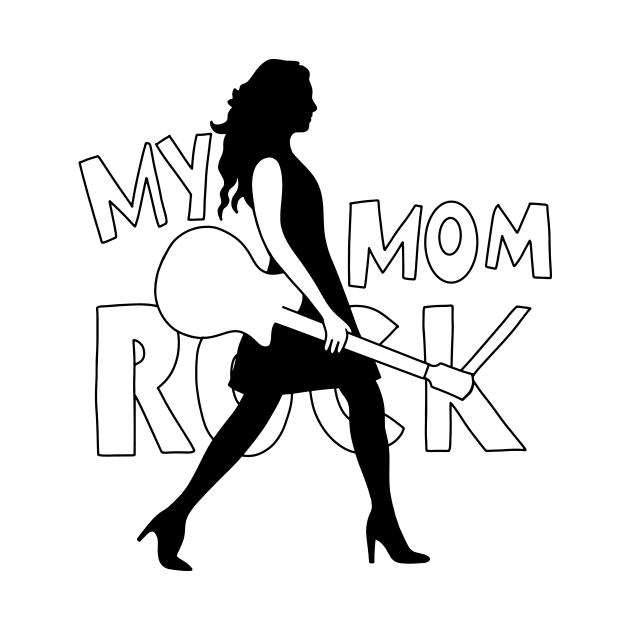 my Mom rock  mothers day quotes design. Mother's Day  banner and giftcard by 9georgeDoodle