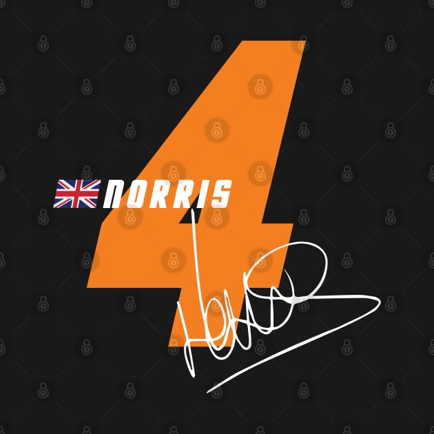 Lando Norris 4 Signature Number by petrolhead