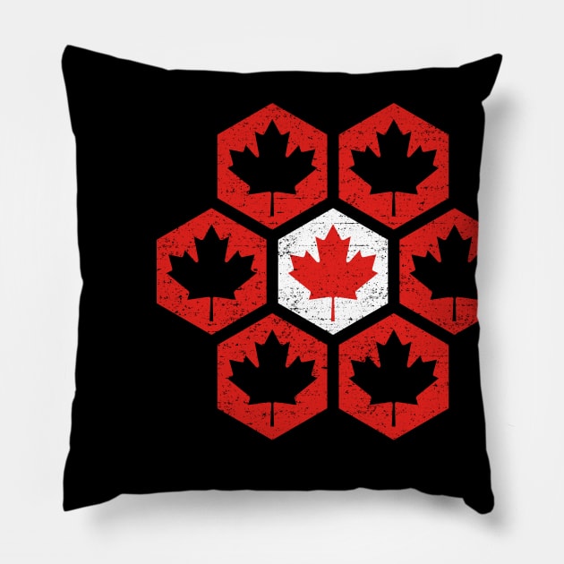 Canada - Maple Leaf - Hex Pillow by Roufxis