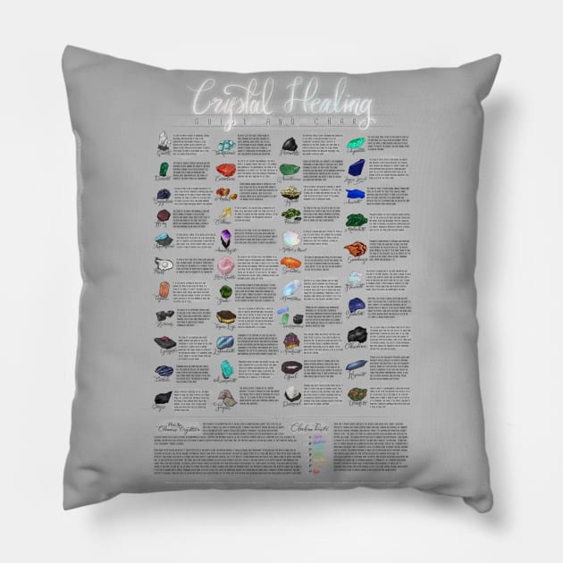 Crystal Healing Guide Pillow by Jarrodjvandenberg